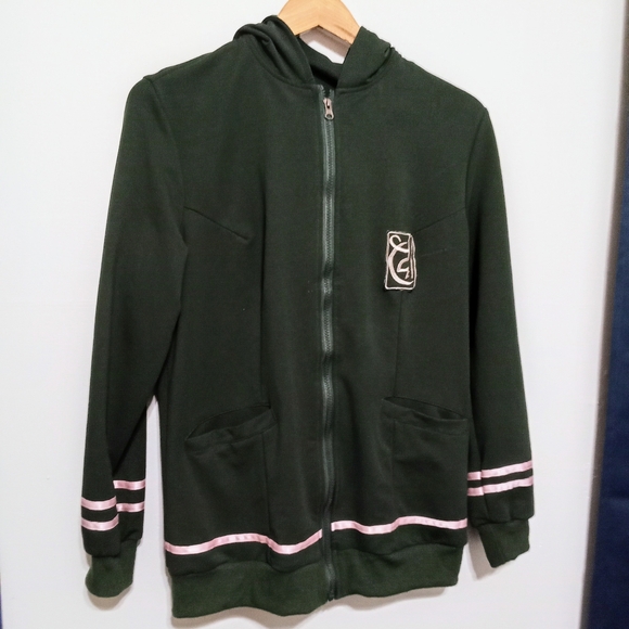 Nanami Chiaki Cosplay Green Long Sleeve Jacket with ears on hoodie US Size SMALL - Picture 5 of 7